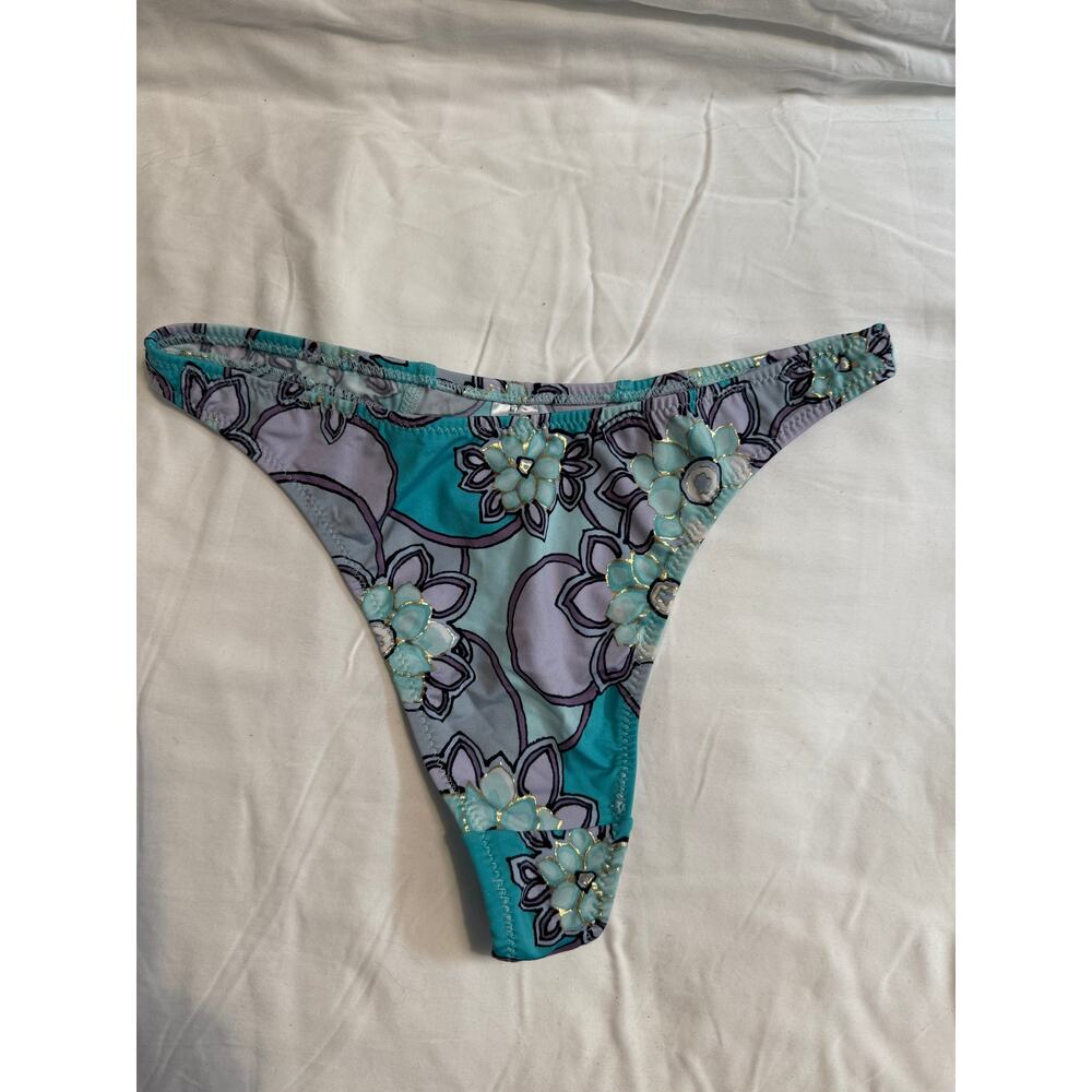 NWOT Vintage 90’s Floral Print Thong Panty – Size S